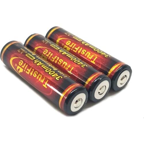 TrustFire 3.7V 3400mAh 18650 Rechargeable Lithium Battery High Capacity with Protected PCB for LED Flashlights/Headlamps