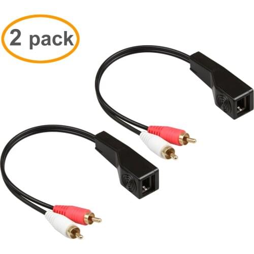 Relper-Lineso 100M RCA Extender RCA To RJ45 Stereo Audio Extension Cable via Ethernet LAN Network Cable up to 100M/300ft