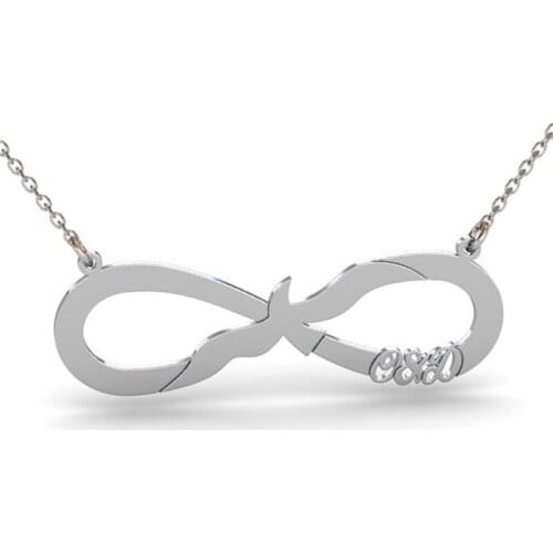 Ufine Personalized Two Initial Necklace with Seagull fashion infinity Necklace cooper high quality pendant necklace N2134