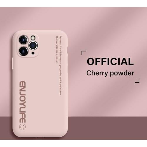 Ultra-thin Liquid Silicone Phone Case For iPhone 12 11 Pro SE XS max XR XS X 8 7 6 Plus Painted Protection Cover