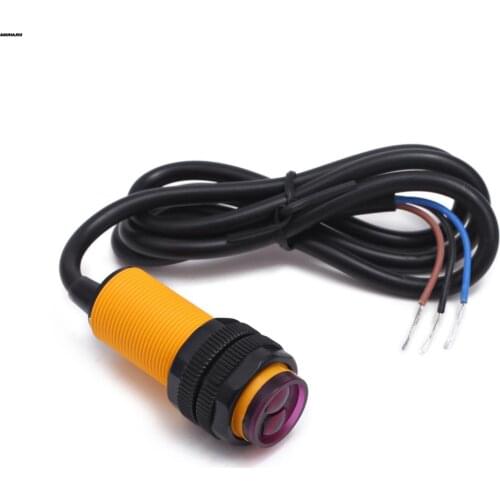 Smart Car Robot E18-D80NK Infrared Obstacle Avoidance Photoelectric Sensor Proximity Switch 3-80cm Detection Range Adjustable