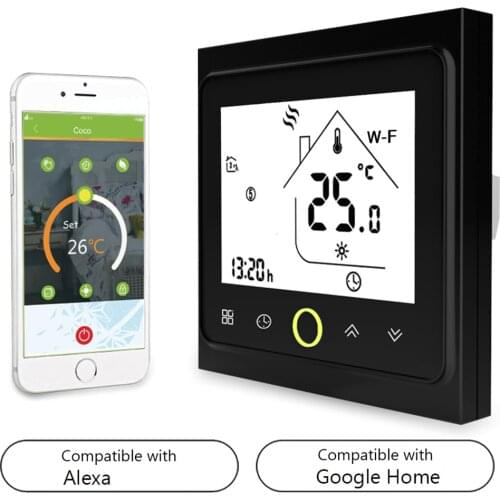 MOES APP Control Wi-Fi Smart Thermostat Temperature Controller 16A Compatible with Alexa / Google Home Electric Heating for Home