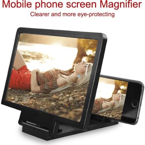 3D Screen Amplifier For iPhone 12 11 XR 8 Xiaomi Huawei Mobile Phone Screen Magnifier For Phone Stand Bracket Enlarged Projector