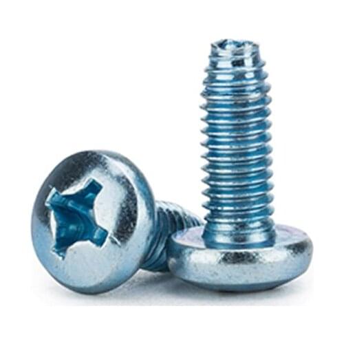 Cabinet Chassis Screws M3 x10mm M4x10mm Hardened GB6560 Round Head Triangular Teeth Self Tapping And Self Locking Screw