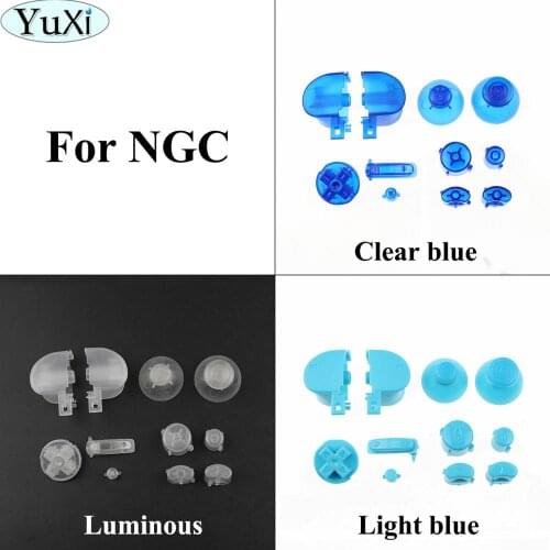 YuXi Full Set L R ABXY Z Keypads Buttons for Nintend for NGC Controller Colorful Thumb Touch Button Keys Game Joystick Cover Cap