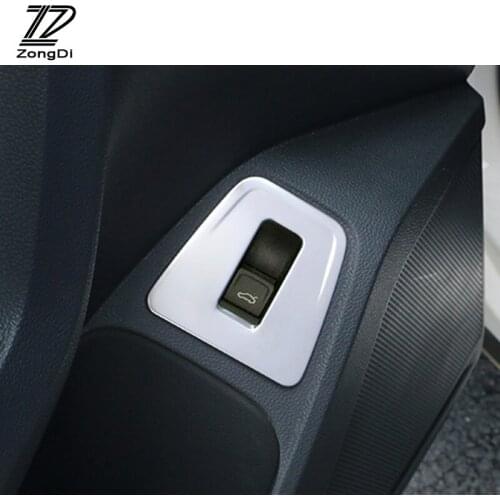 ZD Car Covers Stainless Steel Trunk Switch Button Panel Stickers For Volkswagen VW Tiguan Mk2 2016 2017 2018 Auto Accessories 1X