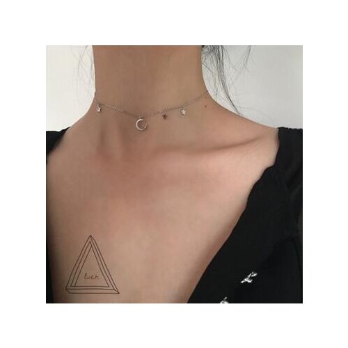 REETI New Arrivals real 925 Sterling Silver Crystal Star Necklaces Pendant Hot Sale Pure Silver Jewelry for Women choker