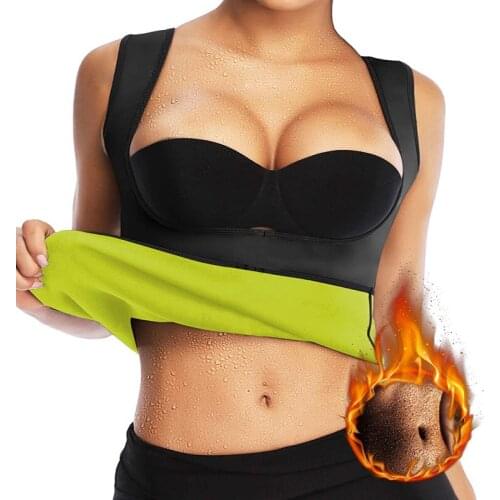 Sweat Sauna Vest Body Shapers Waist Trainer Cinchers Slimming Tops Shapewear Fat Burning Abdomen Fitness Sportswear