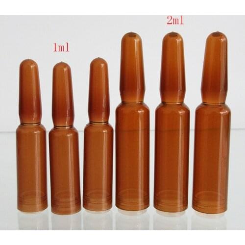 10pcs Beauty Salon use Amber color 1ML Ampoule ,Mini Bottle for Serum,Eye Mask Essence,Make Up Product,Skin Care Use Empty