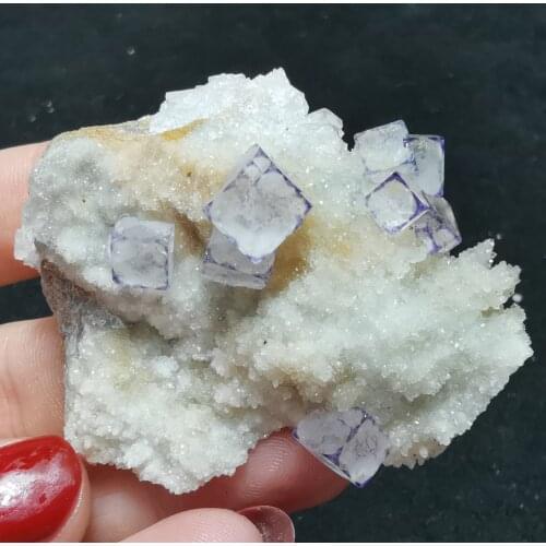 38.5gNatural rare purple edge fluorite quartz mineral original stone teaching specimen STONE CRYSTAL QUARTZ GEM home decoration