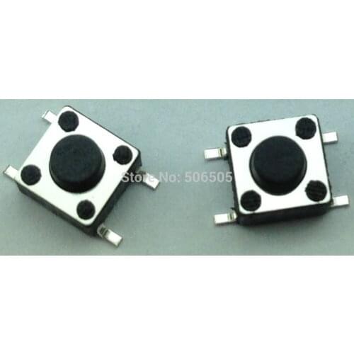 6X6X4.3mm 4pin SMD Tactile Tact Mini Push Button Switch Micro Switch Momentary 100pcs/lot