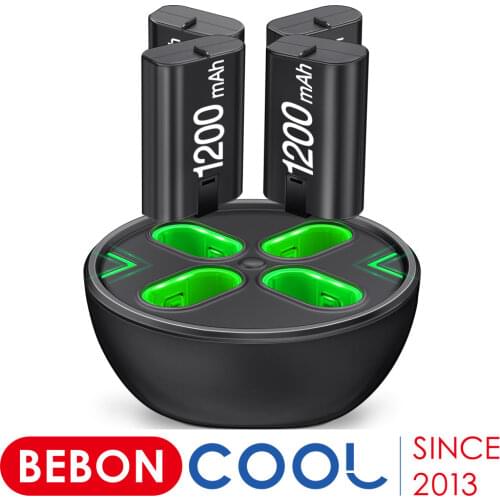4x1200mAh Rechargeable Battery For Xbox Series X|S/Xbox One S/X Wireless Gamepad + Charger Dock For Xbox One Controle Battery