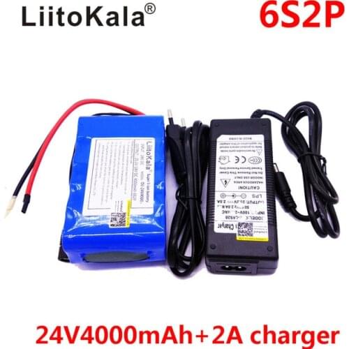 HK LiitoKala Dii-24V4000 25.2V 4000mAh 18650 Battery pack 24V 4Ah Rechargeable Battery Mini Portable Charger For LED/Lamp/Camera