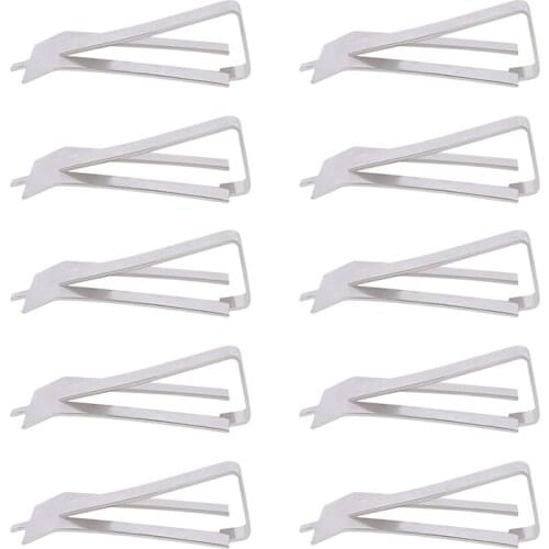 3D Printer Accessories Hot Bed Printing Platform Lattice Glass Fixing Clip Stainless Steel Glass Polishing Clip (10Pcs)