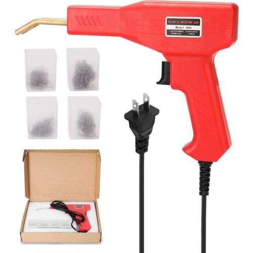 50W Handy Plastic Welder PVC Plastic Repairing Machine Hot Staplers Garage Tools Machine Staple Car Bumper Repair Welding Tools