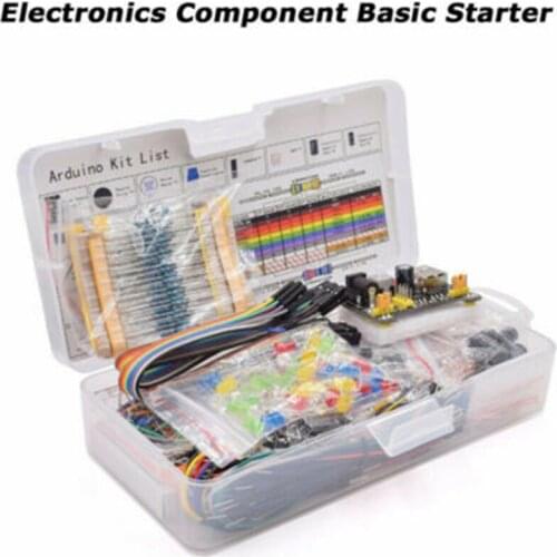 Electronics Component Basic Starter Kit for Arduino Development Board 830 Tie-points Breadboard Resistor Transistor Capacitor