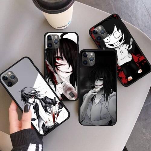 Japan anime jeff the killer Phone Case for iPhone 11 12 pro XS MAX 8 7 6 6S Plus X 5S SE 2020 XR