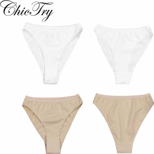 ChicTry 2-12Y Children Kids Ballet Dance Underwear Girls High Leg Cut Briefs Triangle Panties Underpants Ballet Dance Gymnastics