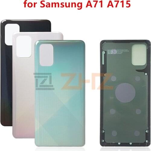 For SAMSUNG Galaxy A71 A715 Back Battery Cover Door Rear plastic soft Housing Case Replacement Battery Cover