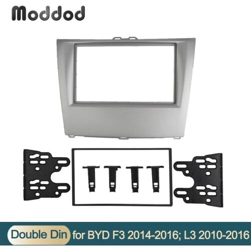 Double Din Fascia For BYD L3 2010+ Radio CD DVD Stereo Panel Dash Mounting Refitting Installation Trim Kit Frame Bezel