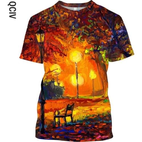 New Retro t-shirt men women summer fashion Art painting 3D tshirt Street personality trendy tops
