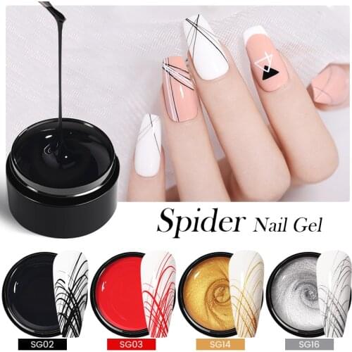 5ml Nail Wire Drawing Gel Polish varnish Painting Varnish Pulling UV Gel Soak Off Spider Thick Elastic Paint 16 Colors