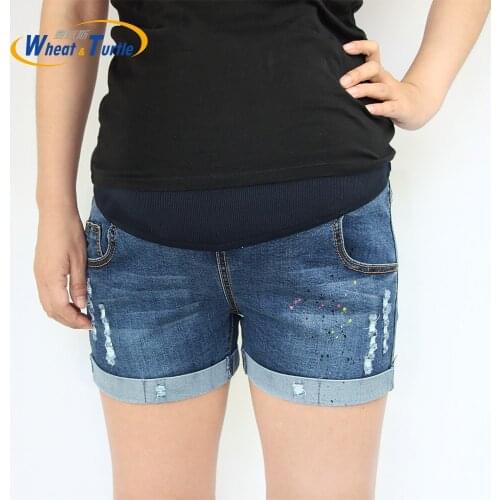 Hot Sale 2020 Summer New Arrival Fashion Maternity Short Jeans Denim Jeans Shorts For Pregnant Women Hot Pants For Pregnancy