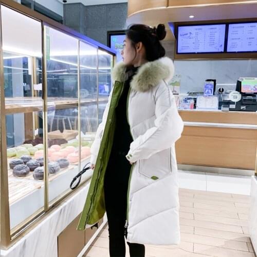 AYUNSUE Winter Clothes Women Hooded Warm Parkas Jackets for Woman 2021 Female Midi Long Thick Jacket Chaquetas Para Mujer HLY108