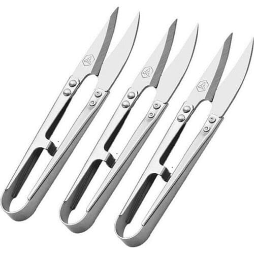 Mini Small U Shape Sewing Scissors Stainless Steel Scissors DIY Needlework Fabric Yarn Crafts Craft Tool DIY Cutting-out Scissor