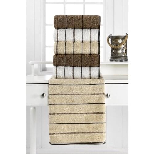 100% Cotton Besty Hand And Face Towel Set 6 Pieces 50X90 CM Turkish Made High Quality Water Absorbent Bathroom Home Textile Trend 2021 Cotton Quality 6 Piece Towel Model