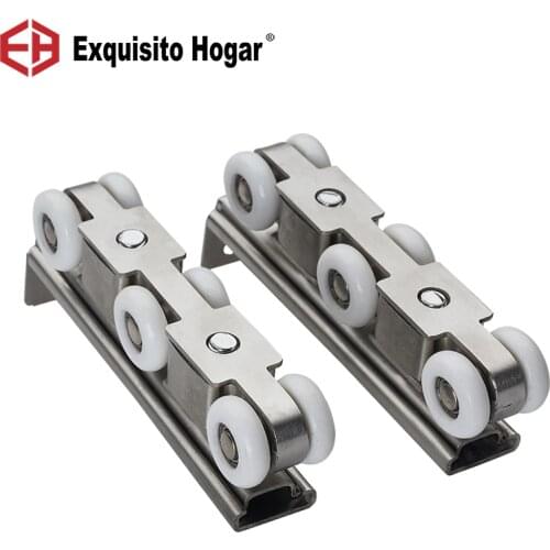 Stainless Steel 304 Kitchen Balcony Door Cabinet Hard Pulley Sliding Door Wheel Mute S Round Hanging Rail Track Wheel