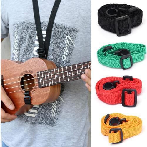 Hot Sale Adjustable Nylon Ukulele Strap Guitar Hang Neck Music Instrument Straps Sling With Hook Durable Guitar Accessories