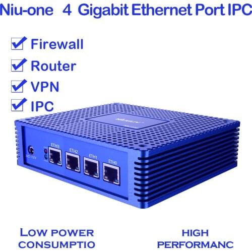 Niu-one-BE gigabit multi-port IPC, firewall, VPN, router, smart home MINI computer, [4 Intel gigabit LAN / 2USB / 1HDMI / 1VGA]