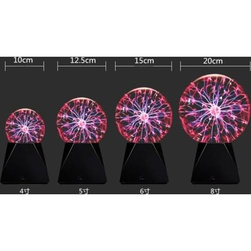 Novelty Magic Crystal Plasma Ball Light 4 6 inch Touch Glass Ball Night Light Sphere Table Lights EU Plug Shipment from Russia