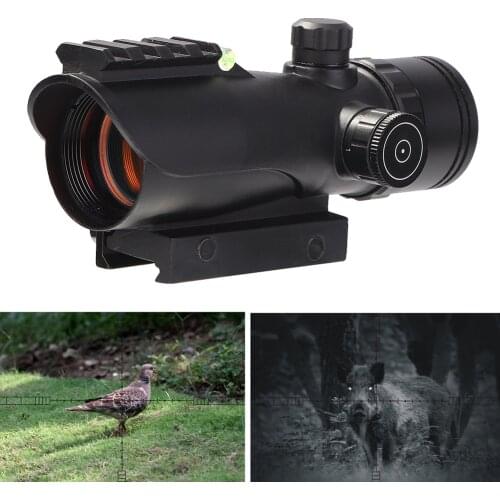1X40 Red Green Dot Sight Scope Tactical Optics Riflescope Fit 11/20mm Rail Rifle Scopes Hunting
