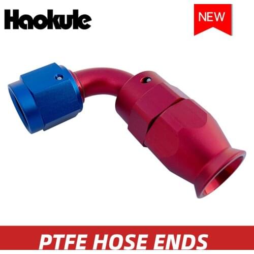 HAOKULE-90DEGREE AN3/AN4/AN6/AN8 PTFE SWIVEL HOSE ALUMINUM ENDS FITTINGS