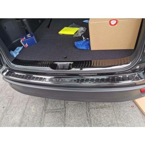 Car styling stainless steel silver and black rear bumper protector fit for Toyota Highlander 2015 2016 2017 2018 2019