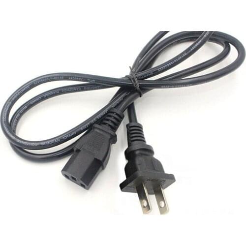 High Quality 3 Prong Flat US EU Plug AC Cable Wire Line for Laptop PC Notebook Power Supply Adapter Scale Printer Charger Cord