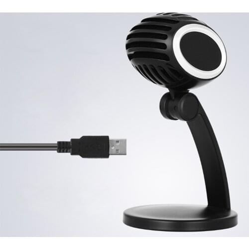USB Desktop Microphone for Gamer YouTube Live Laptop 360-degree Pickup Voice Microphone Ultra Long range Condenser Microphone