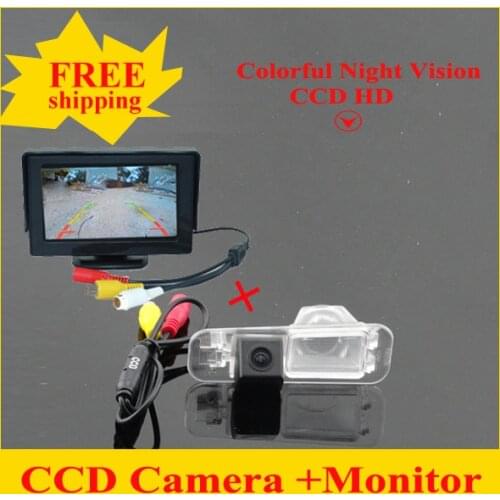 4.3 inch HD LED 800*480 Rear View Mirror Monitor+Special SONY CCD Car rear view camera for K2 Rio Sedan waterproof night version
