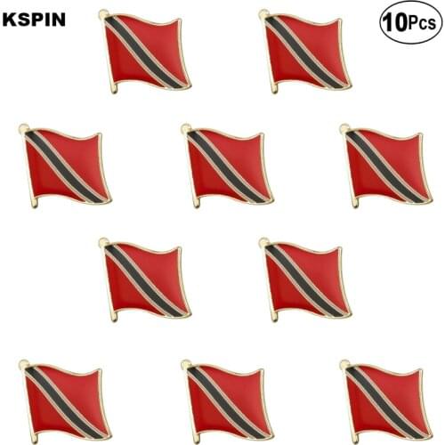 Trinidad-Tobago Flag Lapel Pin Flag badge Brooch Pins Badges 10Pcs a Lot
