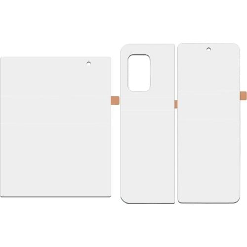 1 Set Full Cover Soft Hydrogel Film for Samsung Galaxy Fold 2 Outer Screen + Inside Screen Back TPU Screen Protector