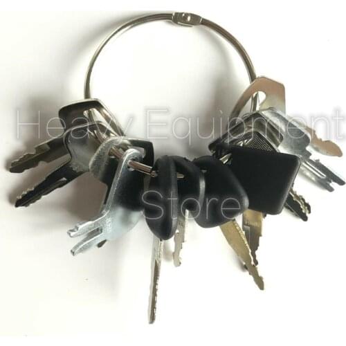 12 Pcs Heavy Equipment Construction Ignition Key Set For Caterpillar Case JCB Hitachi Komatsu Kobelco Kubota Takeuchi
