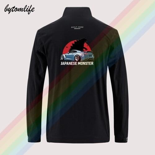 2020 Nissan GTR Japanese Monster Slim sport jacket windbreaker zipper thin jacket mens casual Back printing jacket Asian size