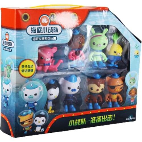 8Pcs/Set Anime Octonauts Captain Barnacles PVC Figures Peso Shellington Dashi Tweak Doll Figurines Model Toy For Kids