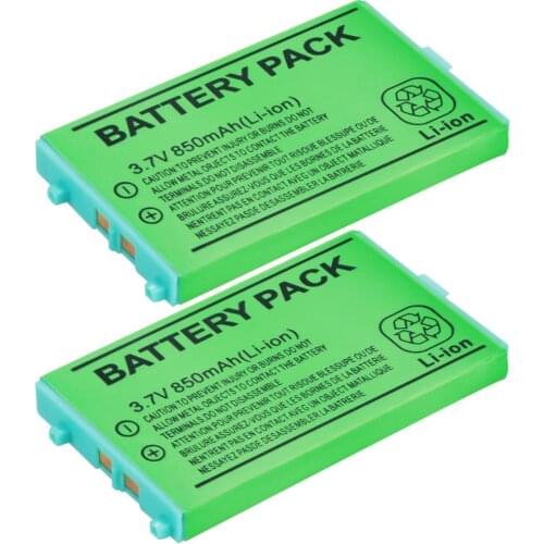 2pcs 3.7V 850mAh Rechargeable Battery Pack for Nintendo Game Boy Advance