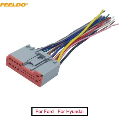 FEELDO Car Radio Player Wiring Harness Audio Stereo Wire Adapter for FORD Escape/Explorer/F-150/250/350/Focus OEM Factory Radio