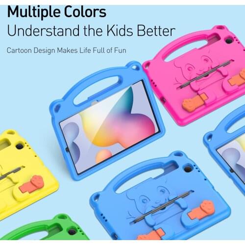 For Samsung Galaxy Tab S6 Lite Case Full Protection EVA Soft Kids Tablet Cover with Stand for Tab A7 2020 Lite DUX DUCIS Panda