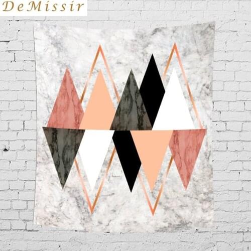 DeMissir Brief Geometric Marble Texture Tapestry Decorative Mandala Tapestry Indian 130cmx150cm 200x150cm Boho Wall Carpet
