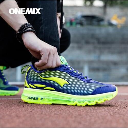 ONEMIX Men Running Shoes Women KPU Mesh Air Sole Athletic Trainers Tennis Sports Max Outdoor Travel Walking Jogging Footwear